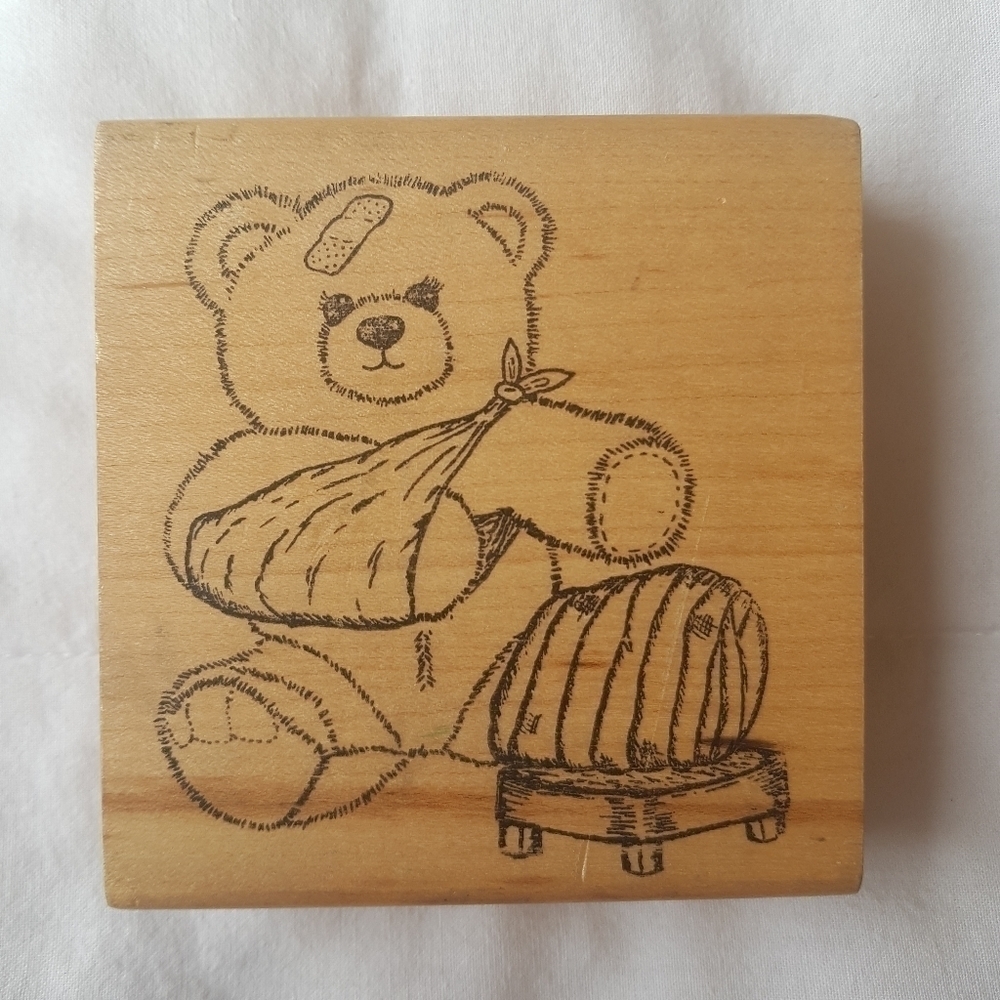 Rubber Teddy Bear Stamp Cards Crafts
